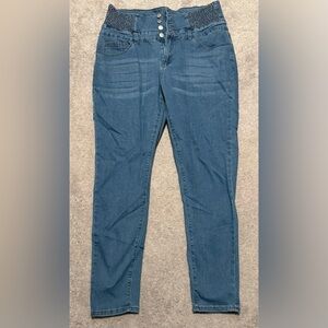 SHEIN Denim Blue Skinny Jeans for Women